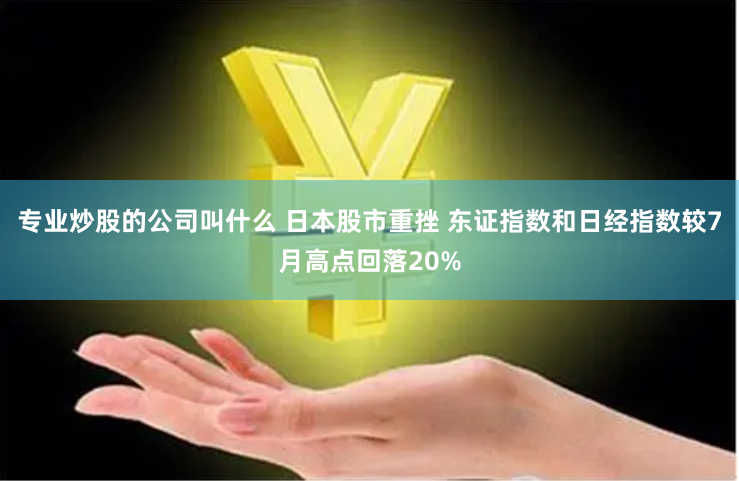 专业炒股的公司叫什么 日本股市重挫 东证指数和日经指数较7月高点回落20%